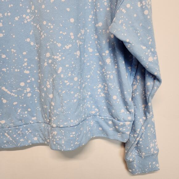 P.J. Salvage Pullover Pajama Top Size L Blue Splatter Flick Of The Brush Relaxed - Picture 15 of 16